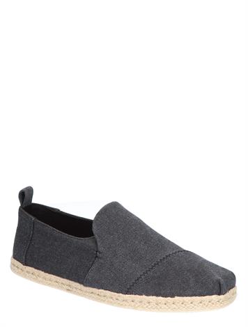 Toms Men Classic Canvas Rope Black Washed 